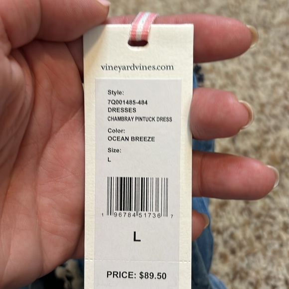 NWT! Vineyard Vines Chambray Sleeveless Dress - Picture 7 of 7